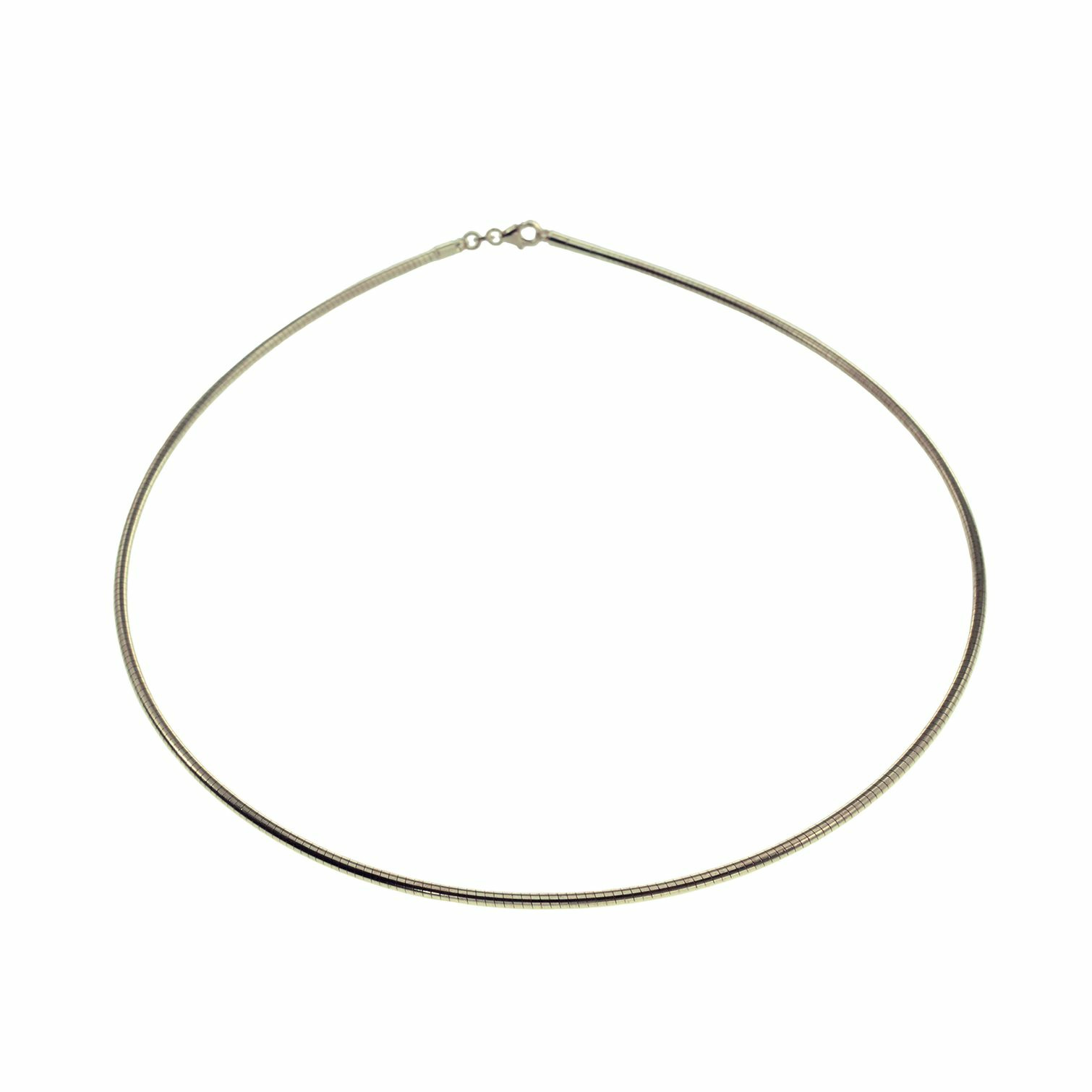 Halsreif Omega 1,5mm - 50cm - 585 Weißgold – Bild 3