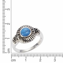 Zeeme Gemstones Silber 925 oxidiert mit Türkis 6mm Ring 41677099696222 Zeeme Gemstones Silber 925 oxidiert mit Türkis 6mm Ring 41677099696222