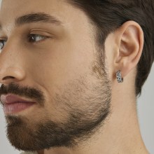 Single Creole 925/-Sterling Silber rhodiniert Ornamente 41184110313566 Single Creole 925/-Sterling Silber rhodiniert Ornamente 41184110313566