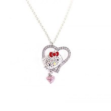 Swarovski Halskette Damen Hello Kitty Herz Silber 1137308 Swarovski Halskette Damen Hello Kitty Herz Silber 1137308