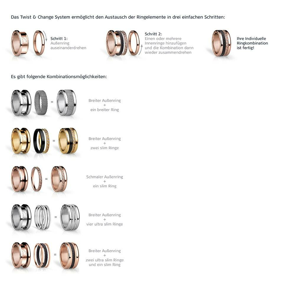 Bering Damen Herz Innenring Arctic Symphony Rosegold 578-30 – Bild 2