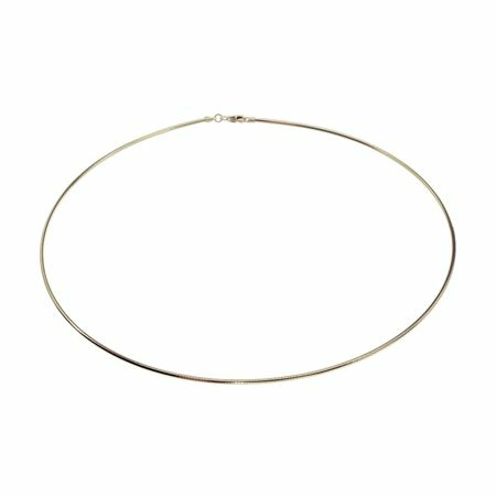 Halsreif Omega 1mm - 42cm - 750 Weißgold mit Schraubverschluss Halsreif Omega 1mm - 42cm - 750 Weißgold mit Schraubverschluss