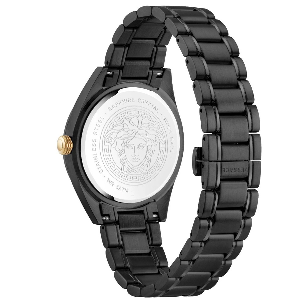 Versace Herren Armbanduhr V-CODE GMT Schwarz VEAFA0824 – Bild 2