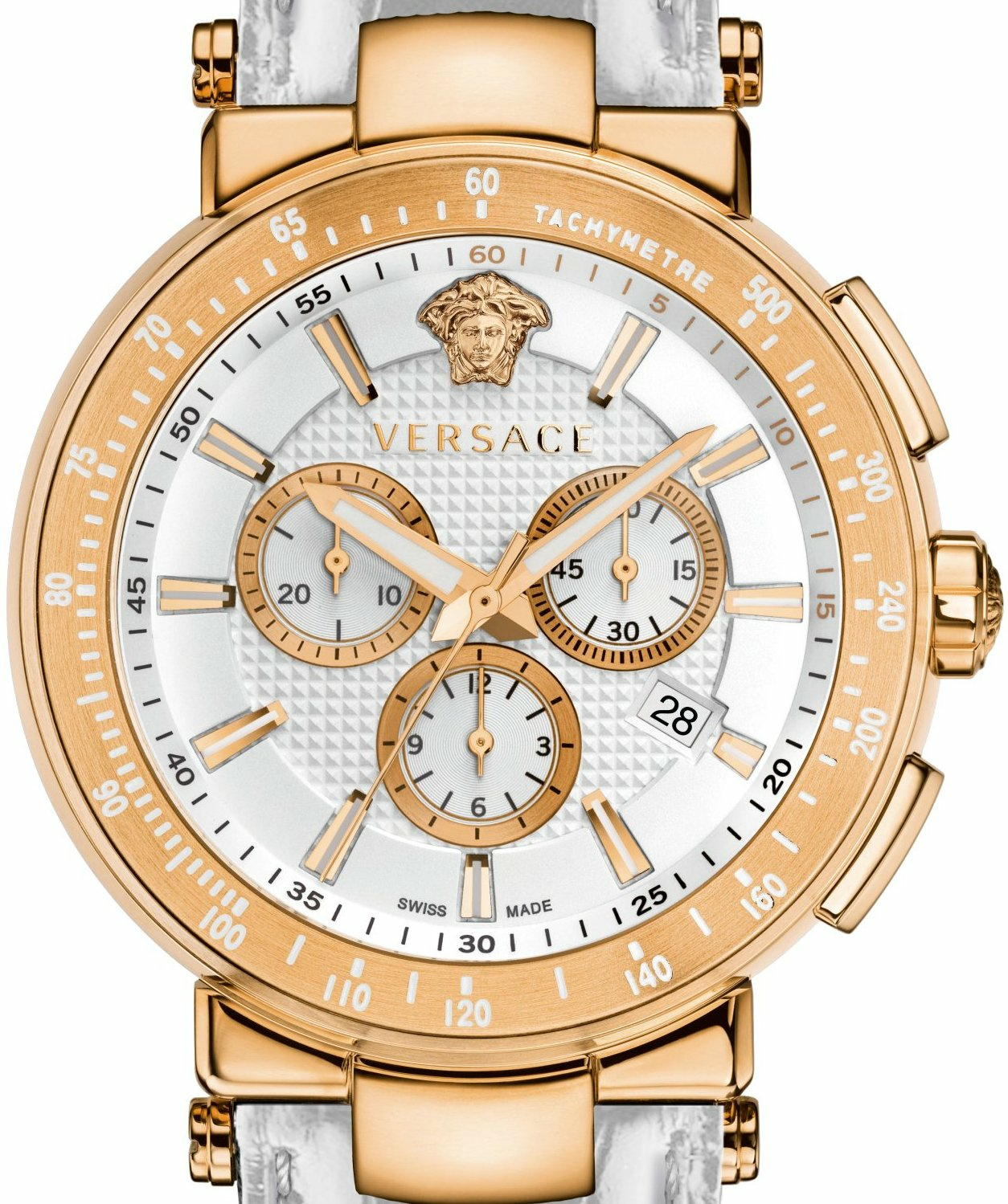 Versace Herren Armbanduhr Mystique Sport 46 mm Chronograph Armband Leder VFG160... – Bild 2