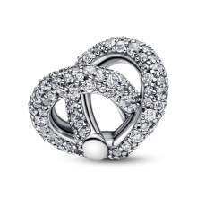 Pandora Charm Silber Pavé Unendlichkeitsknoten Herz 793771C01 Pandora Charm Silber Pavé Unendlichkeitsknoten Herz 793771C01