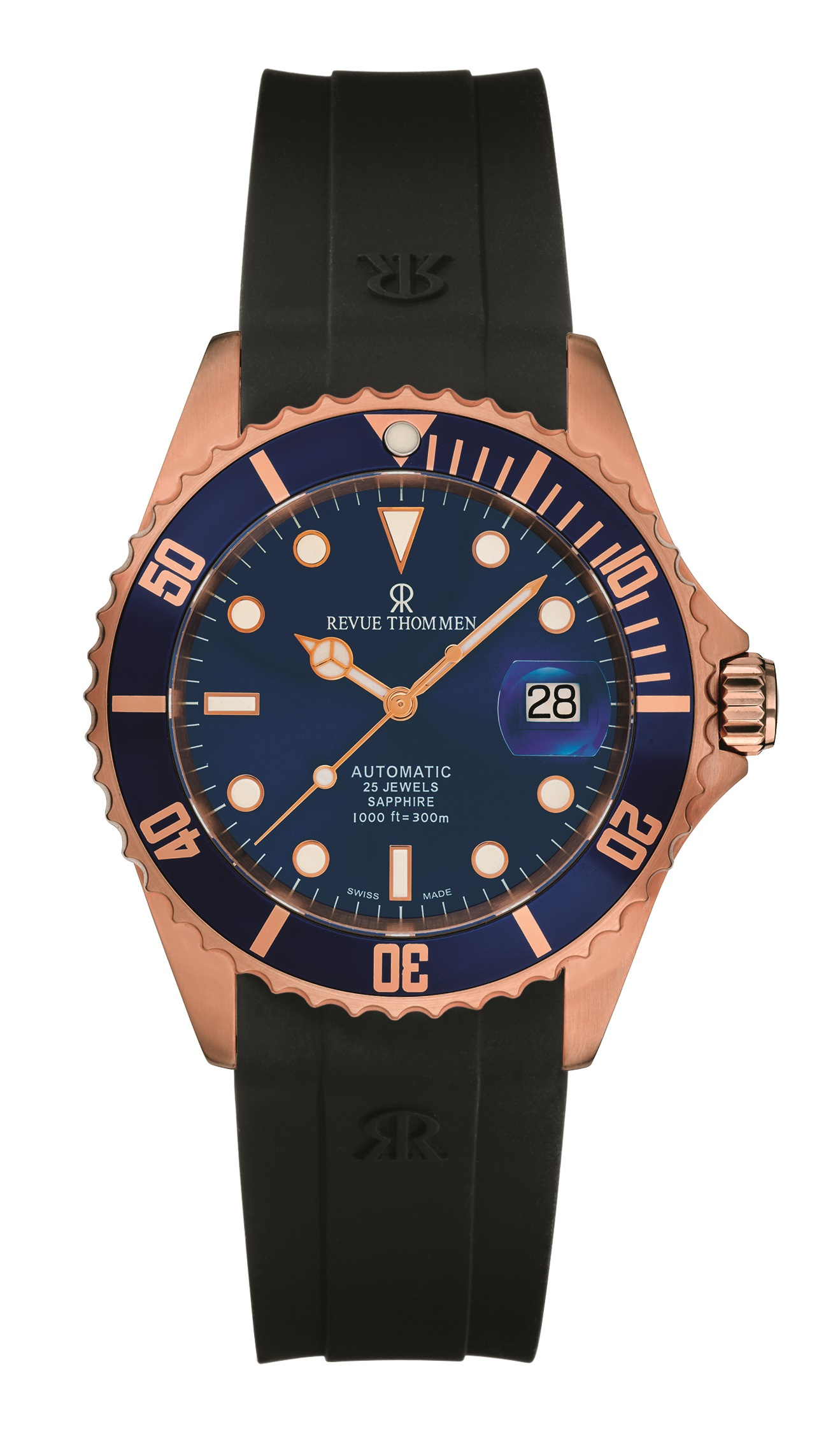 Revue Thommen Herren Armbanduhr Automatic 42 mm Armband Silikon 17571.2855 Revue Thommen Herren Armbanduhr Automatic 42 mm Armband Silikon 17571.2855