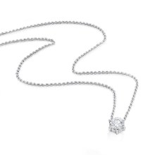 0.1 ct  Diamant Brillant Halskette Rundankerkette aus 585 Weißgold   45 cm  Ø 0,... 0.1 ct  Diamant Brillant Halskette Rundankerkette aus 585 Weißgold   45 cm  Ø 0,...