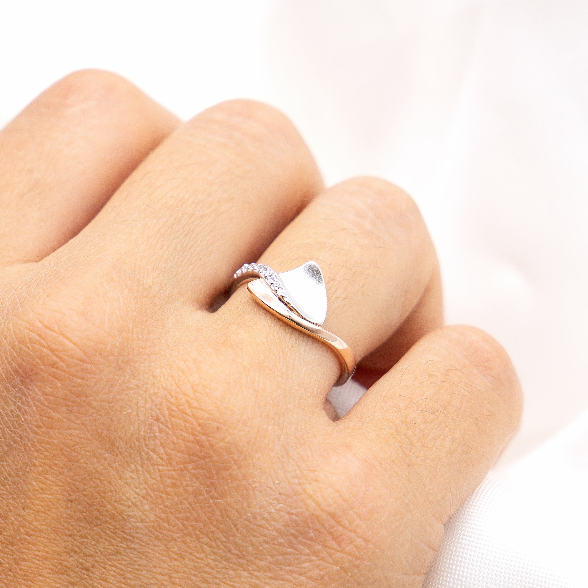 ZEEme Silver Silber 925 zweifarbig mit Zirkonia weiß Ring 41675919196254 – Bild 2