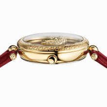 Versace Damenuhr Palazzo Empire Rot Leder Gold Stahlgehäuse 34mm VECQ00418 Versace Damenuhr Palazzo Empire Rot Leder Gold Stahlgehäuse 34mm VECQ00418