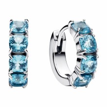 Pandora Damen-Ohrringe Creolen Hellblau Silber 293851C01 Pandora Damen-Ohrringe Creolen Hellblau Silber 293851C01