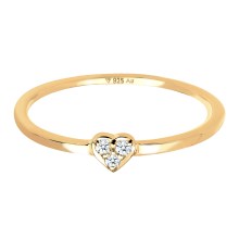 Ring Herz Symbol Diamant 0.04 ct. 925er Sterling Silber Ring Herz Symbol Diamant 0.04 ct. 925er Sterling Silber