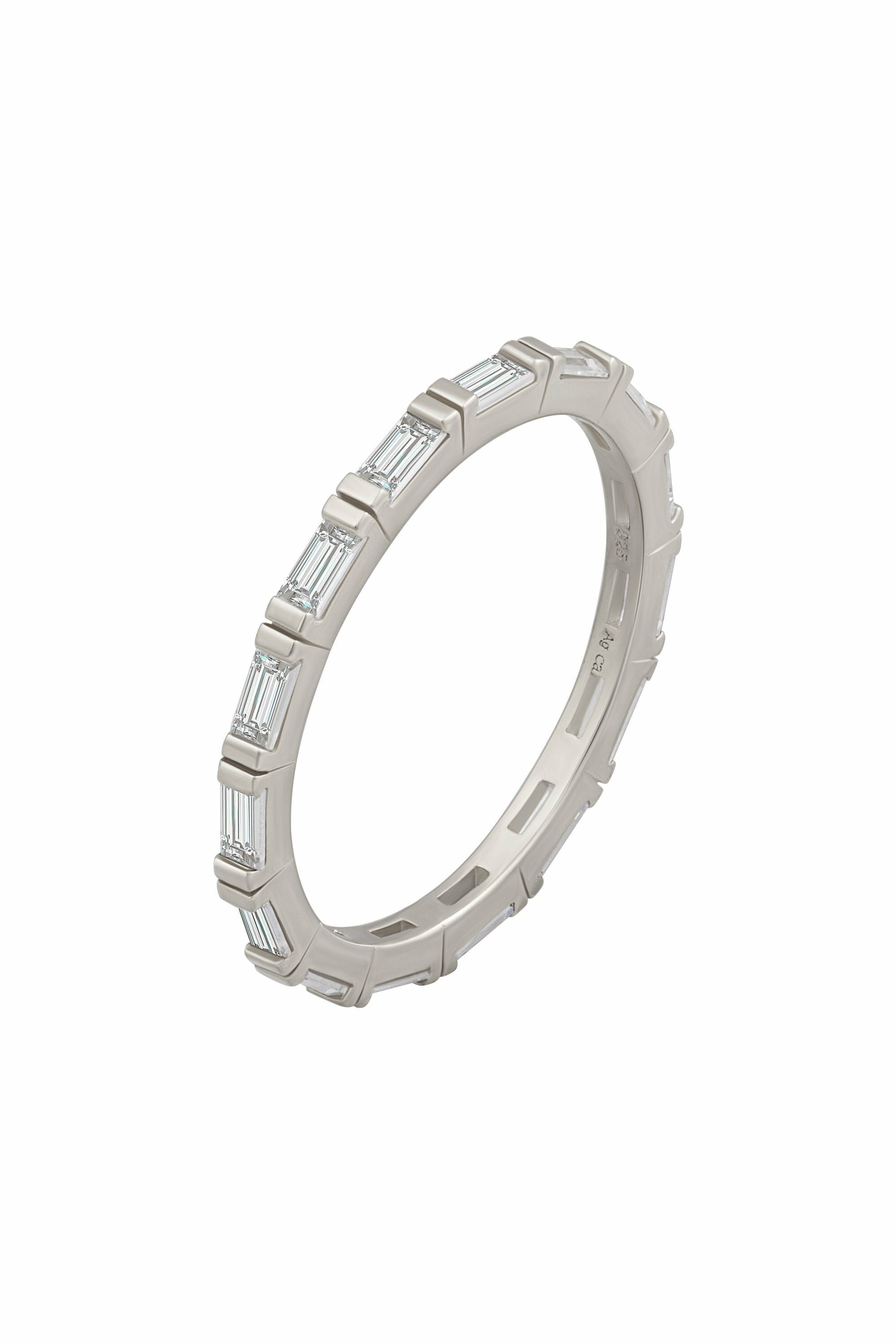 Ring 925 Silber rhodiniert mit Zirkonia 41185192247390 – Bild 2