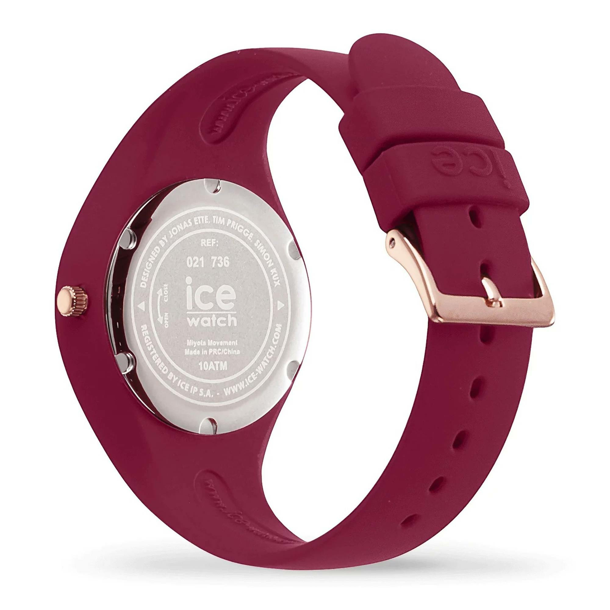 Ice-Watch Armbanduhr Damen ICE Flower Anemone bouquet Small bordeaux weiß 021736 – Bild 3