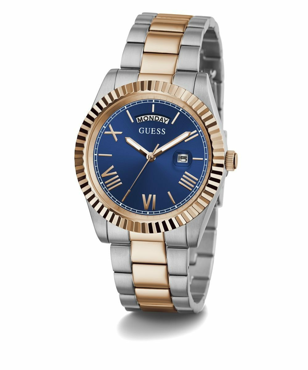 Guess Herrenuhr Connoisseur Edelstahl silber, roségold 42 mm GW0265G12 Guess Herrenuhr Connoisseur Edelstahl silber, roségold 42 mm GW0265G12