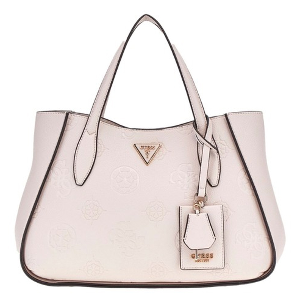 Guess Damen Handtasche Keandra Girlfriend Satchel Beige / Stone Logo HWPL9323060... – Bild 3