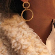 CL Earring Eslie Thick Round Satin CL Earring Eslie Thick Round Satin