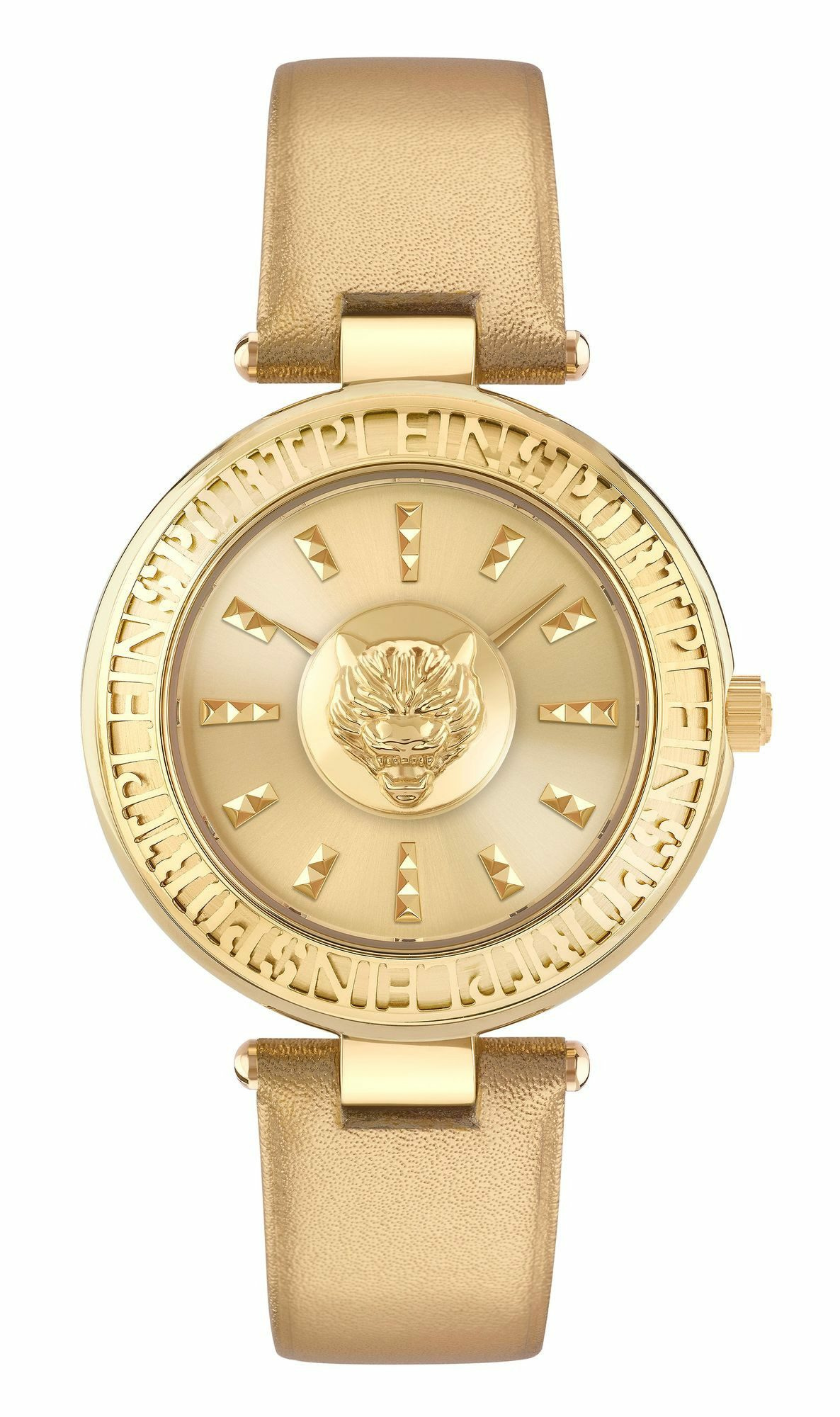 Plein Sport Damen Uhr Opium PSCEA0224 Gold Leder 38 mm – Bild 3