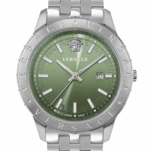 Versace Uhr Herren Univers Silber Grün Edelstahl 43 mm VE2C01225 Versace Uhr Herren Univers Silber Grün Edelstahl 43 mm VE2C01225