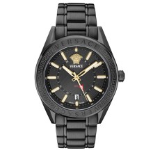 Versace Herren Armbanduhr V-CODE GMT Schwarz VEAFA0824 Versace Herren Armbanduhr V-CODE GMT Schwarz VEAFA0824