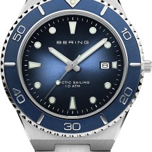 Bering Damen Analoguhr Blau Silber 18940-707 Bering Damen Analoguhr Blau Silber 18940-707