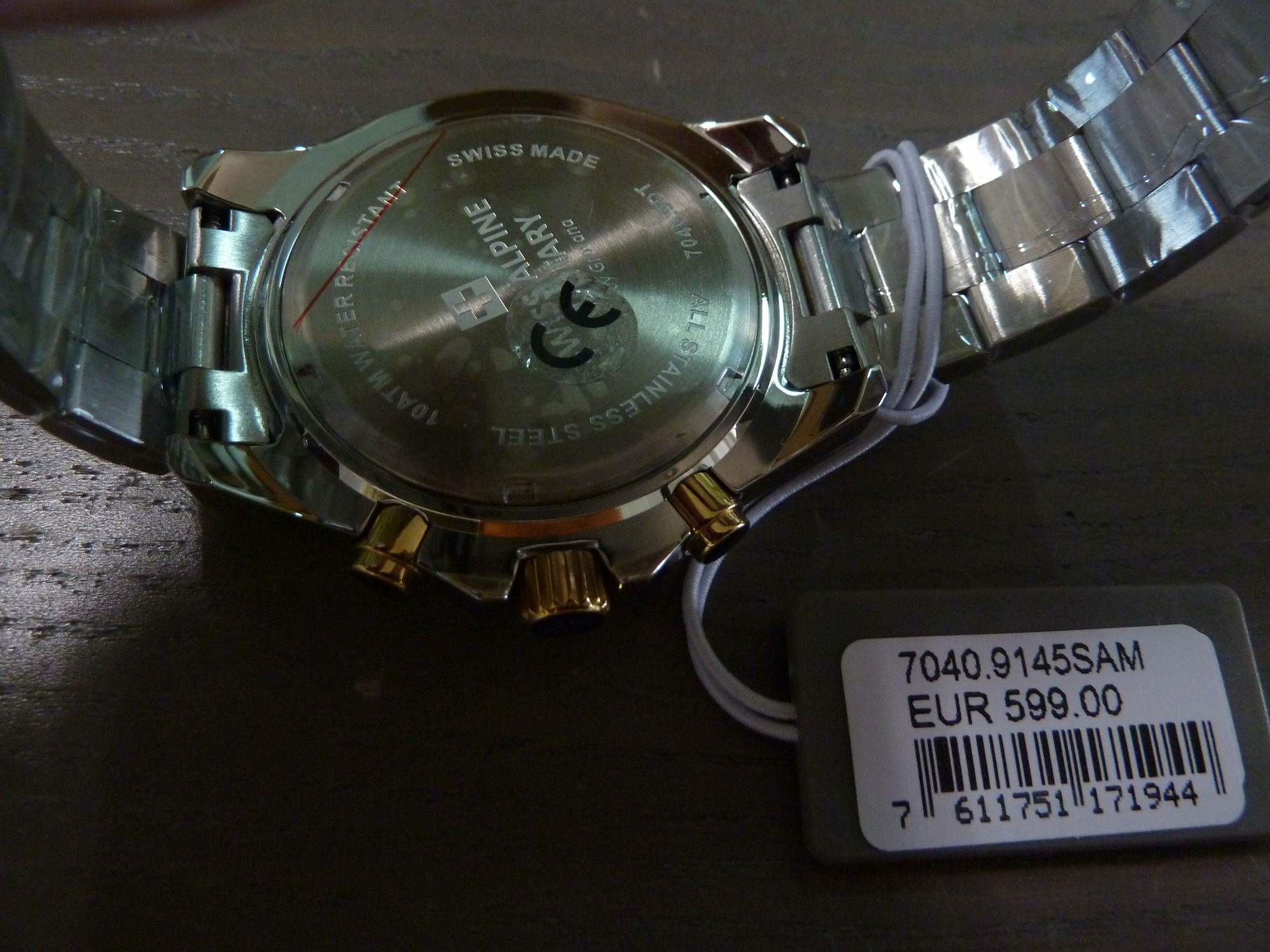 Swiss Alpine Military Herren Armbanduhr Edelstahl 44 mm 7040.9145 – Bild 3