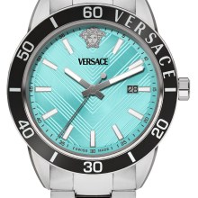 Versace Herren Armbanduhr Greca Urban Türkis Silber VEYCA0324 Versace Herren Armbanduhr Greca Urban Türkis Silber VEYCA0324