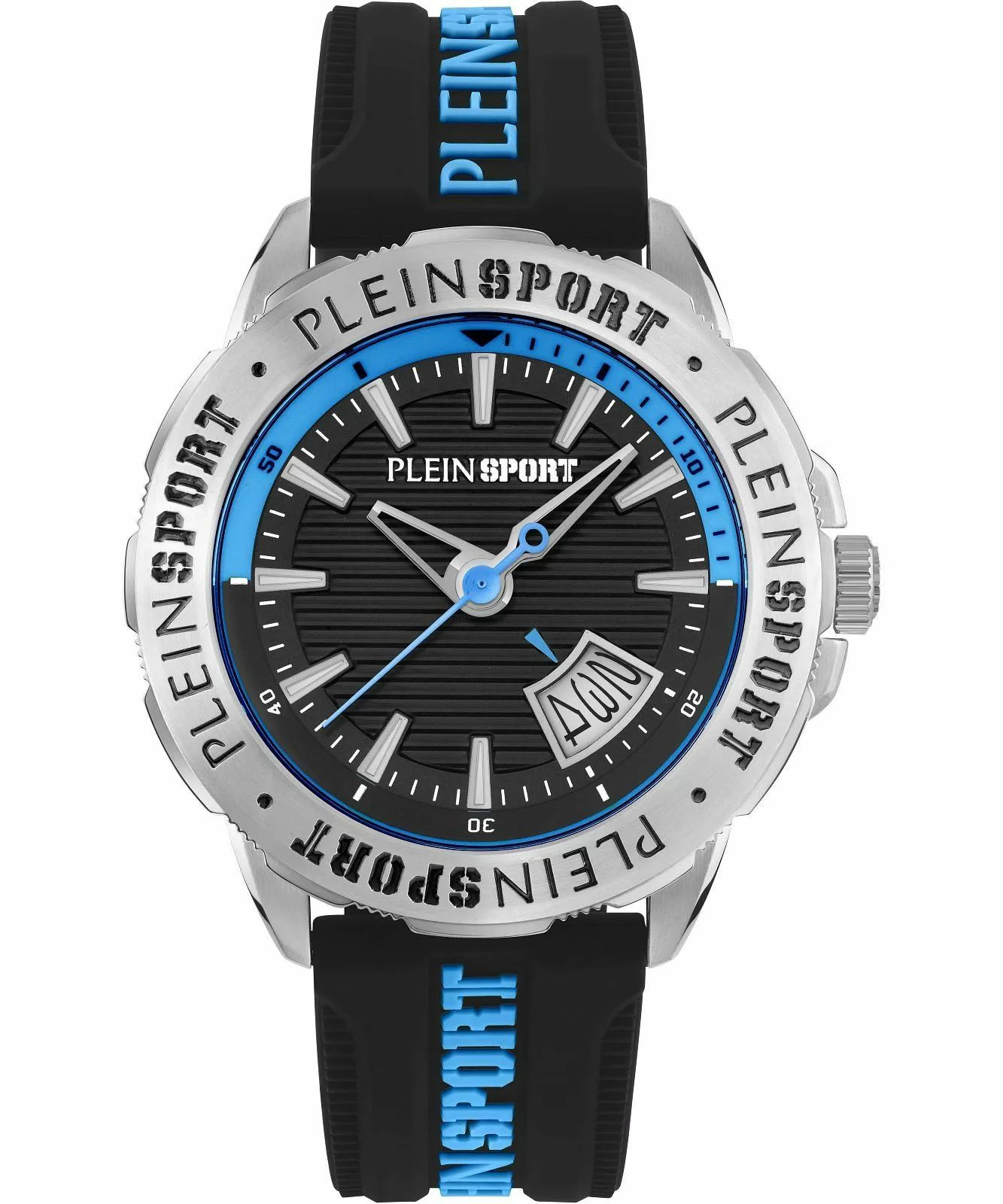 Plein Sport Herren Uhr Rampage PSGDA0224 Blau‑Weiß Silikon 44 mm Plein Sport Herren Uhr Rampage PSGDA0224 Blau‑Weiß Silikon 44 mm
