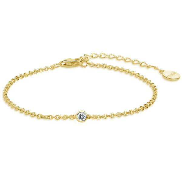 Xenox Damen Armband mit Zirkonia Stein 20cm Gold XS7387G Xenox Damen Armband mit Zirkonia Stein 20cm Gold XS7387G