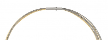 Ernstes Design Damen Collier 20-Fach Drahtseil 45cm Bicolor DS20C-BI-45 – Bild 2