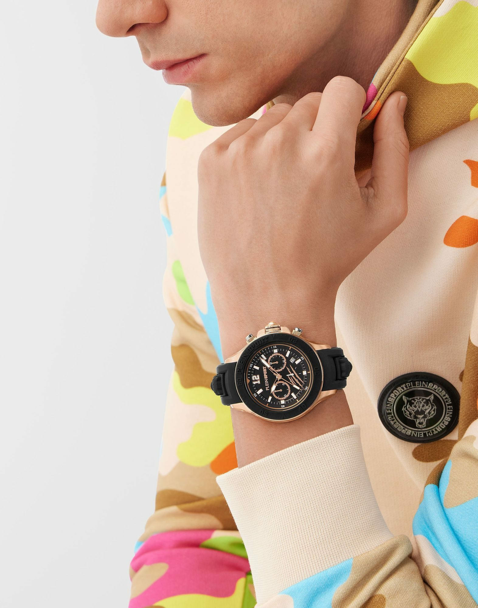 Plein Sport Herren Chronograph Warrior Tech PS6BA0624 Edelstahl 47,5 mm Schwarz – Bild 2