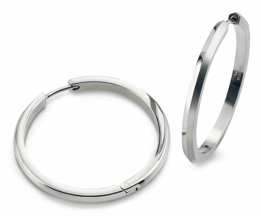 Boccia Titanium Scharnier-Creolen aus Rein-Titan Silber 0571-02 Boccia Titanium Scharnier-Creolen aus Rein-Titan Silber 0571-02