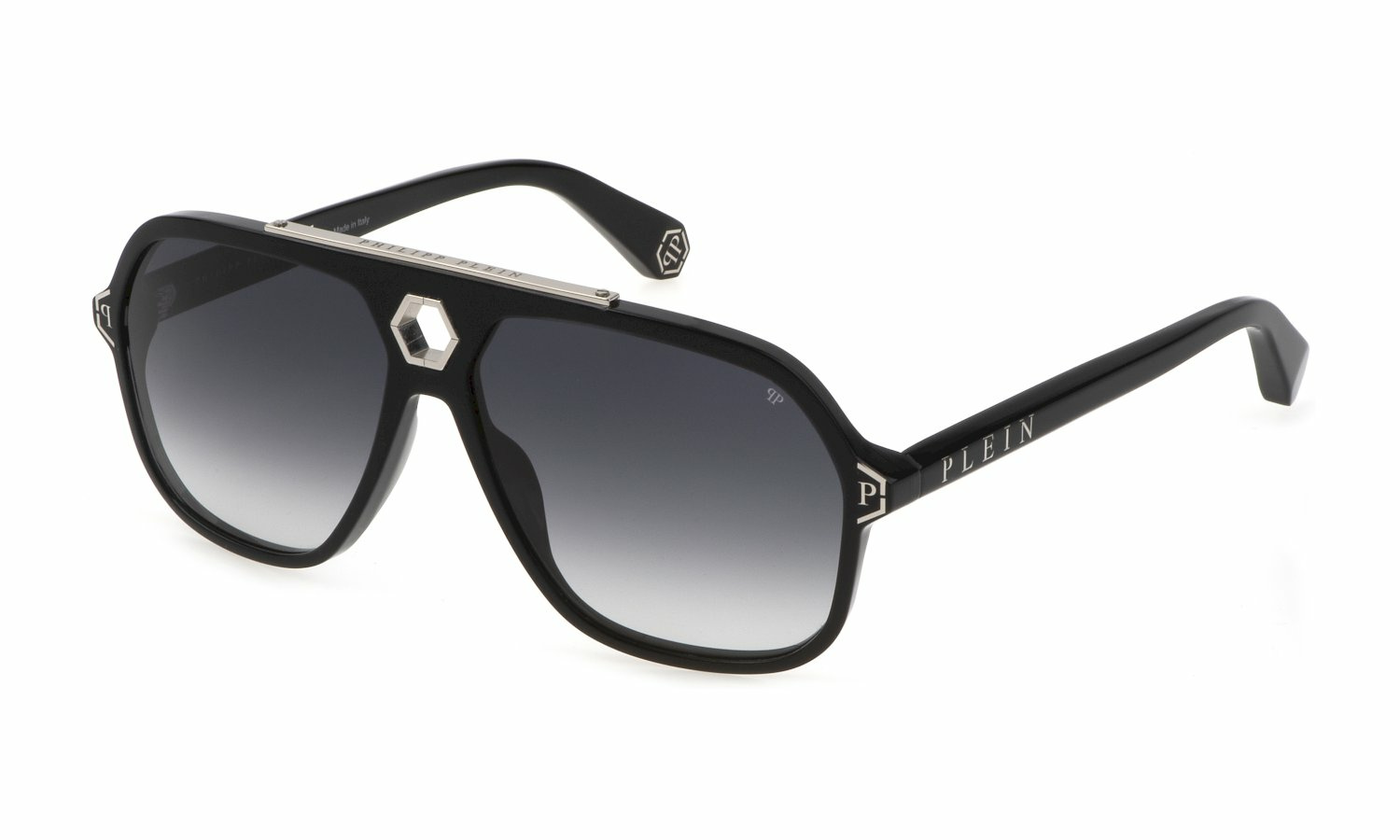 Philipp Plein Herren Sonnenbrille URBAN VEGA HEXAGON SPP004M Philipp Plein Herren Sonnenbrille URBAN VEGA HEXAGON SPP004M