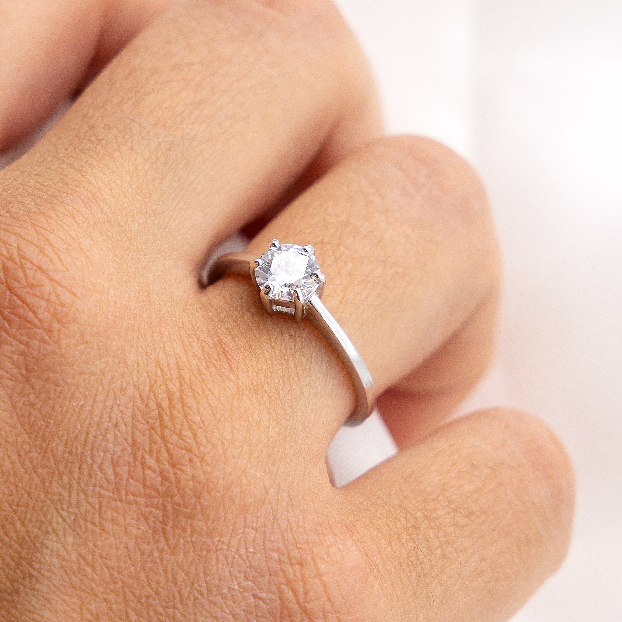 ZEEme Silver Silber 925 rhodiniert mit weißem Zirkonia-Stein Ring 41678698053726 – Bild 2