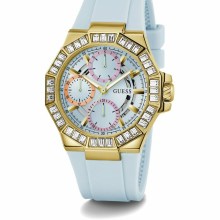 Guess Damen Armbanduhr SELENE Multifunktion hellblau, gold 39 mm GW0695L1 Guess Damen Armbanduhr SELENE Multifunktion hellblau, gold 39 mm GW0695L1
