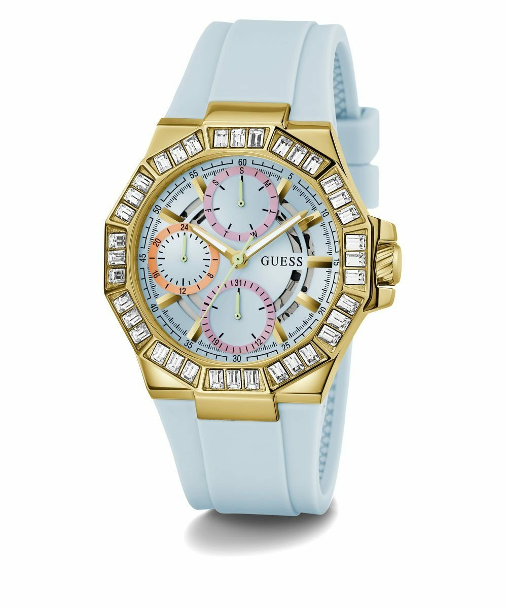 Guess Damen Armbanduhr SELENE Multifunktion hellblau, gold 39 mm GW0695L1 Guess Damen Armbanduhr SELENE Multifunktion hellblau, gold 39 mm GW0695L1