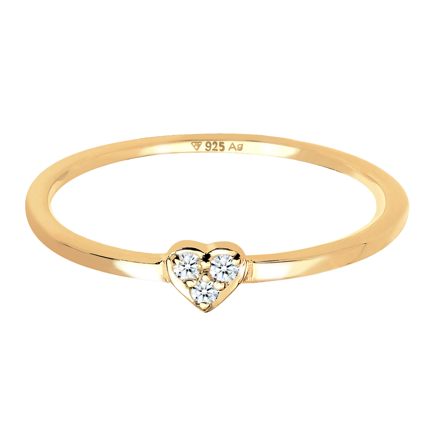 Ring Herz Symbol Diamant 0.04 ct. 925er Sterling Silber Ring Herz Symbol Diamant 0.04 ct. 925er Sterling Silber