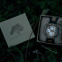 Edenhölzer Holzuhr Herren Armbanduhr Chronograph Hardlex Barbuda Datumsanzeige Edenhölzer Holzuhr Herren Armbanduhr Chronograph Hardlex Barbuda Datumsanzeige