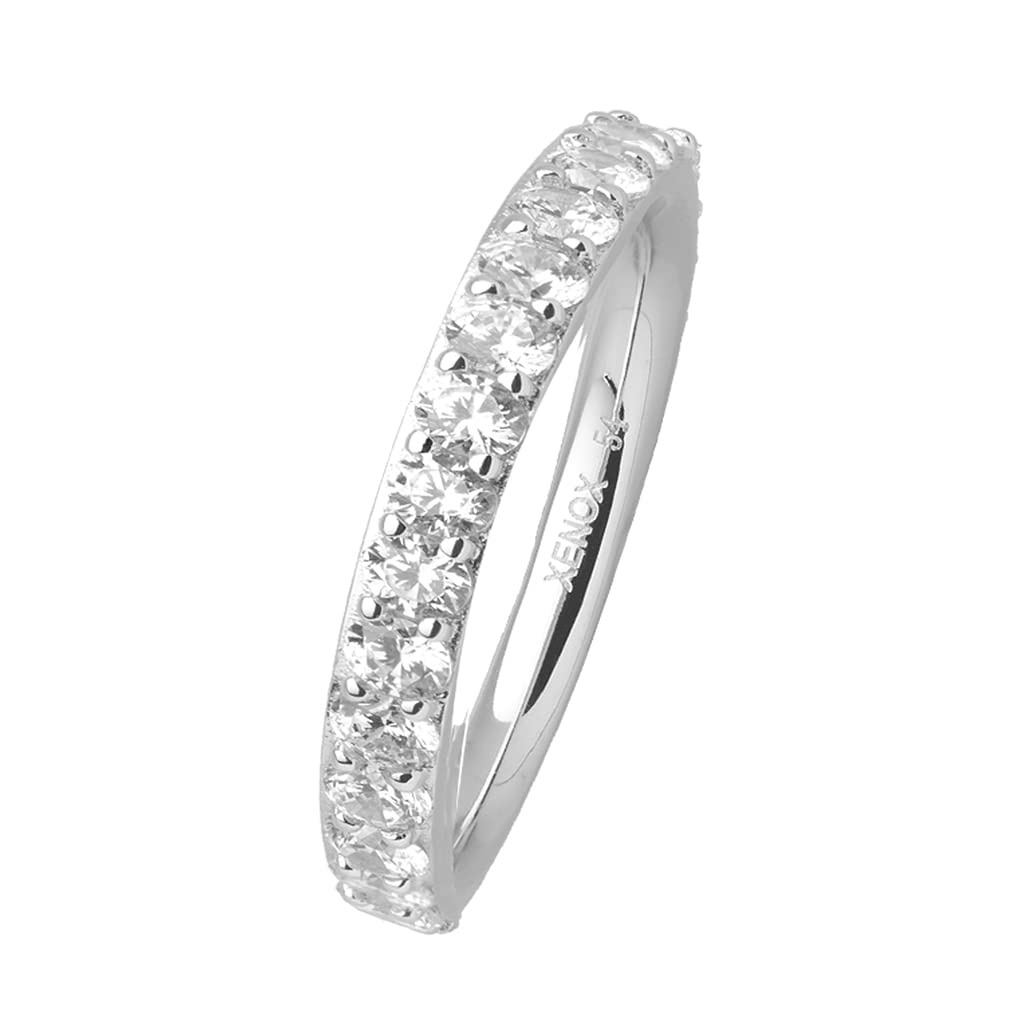 Xenox Damen 925 Sterling Silber Ring mit Zirkonia in silberfarben - XS7390 Xenox Damen 925 Sterling Silber Ring mit Zirkonia in silberfarben - XS7390