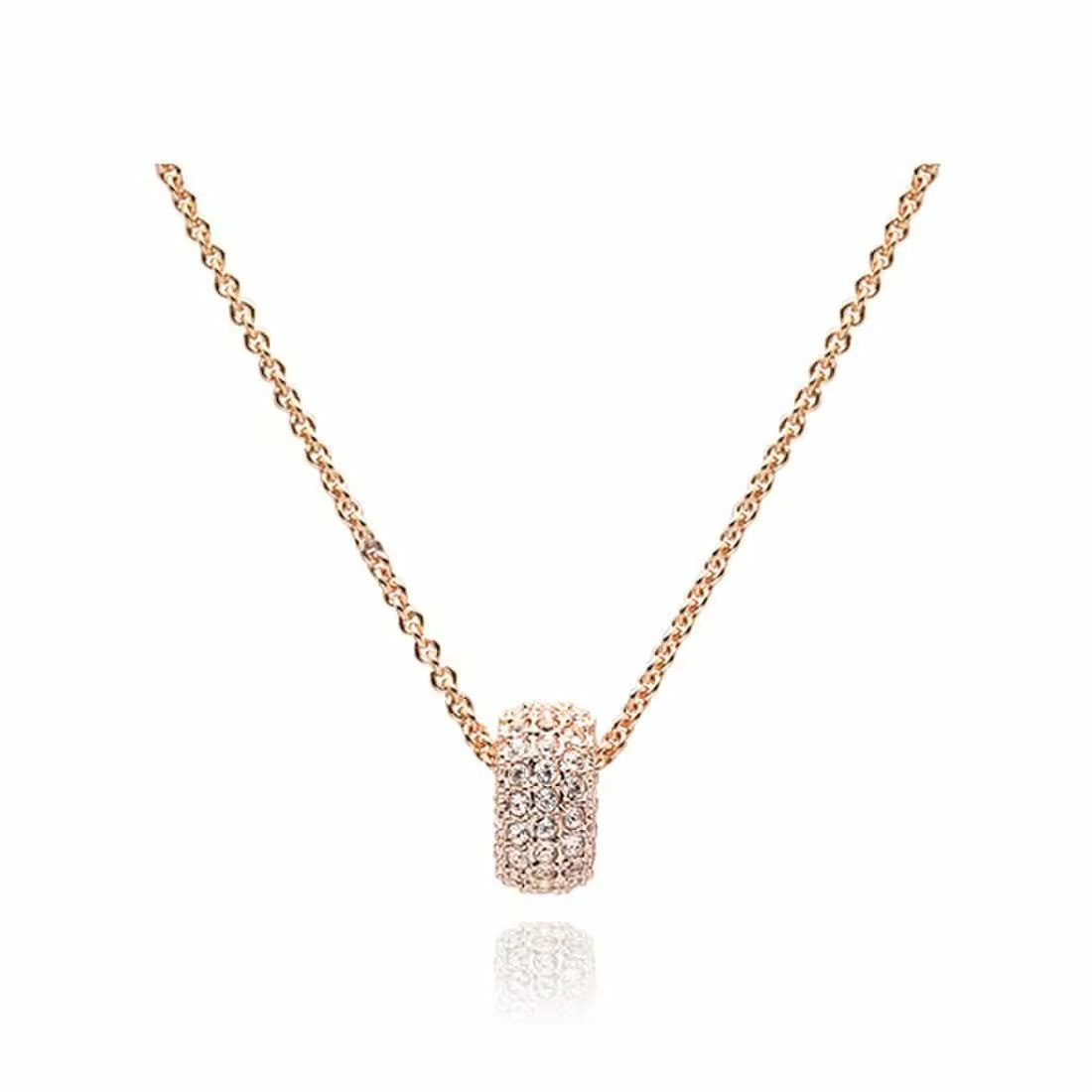 Swarovski Kette mit Anhänger Damen Dextera Runder Stein Roségold 5411121 – Bild 2