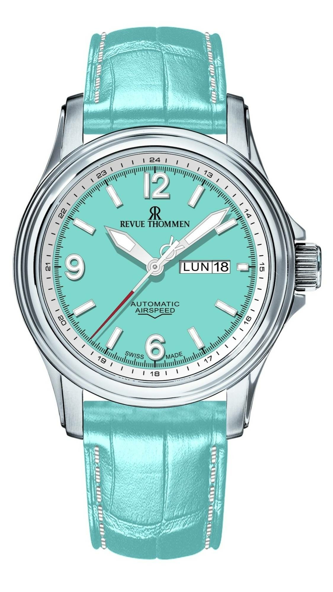 Revue Thommen Uhr Unisex Automatik 16040.2331 Gletscherblau XLarge Revue Thommen Uhr Unisex Automatik 16040.2331 Gletscherblau XLarge