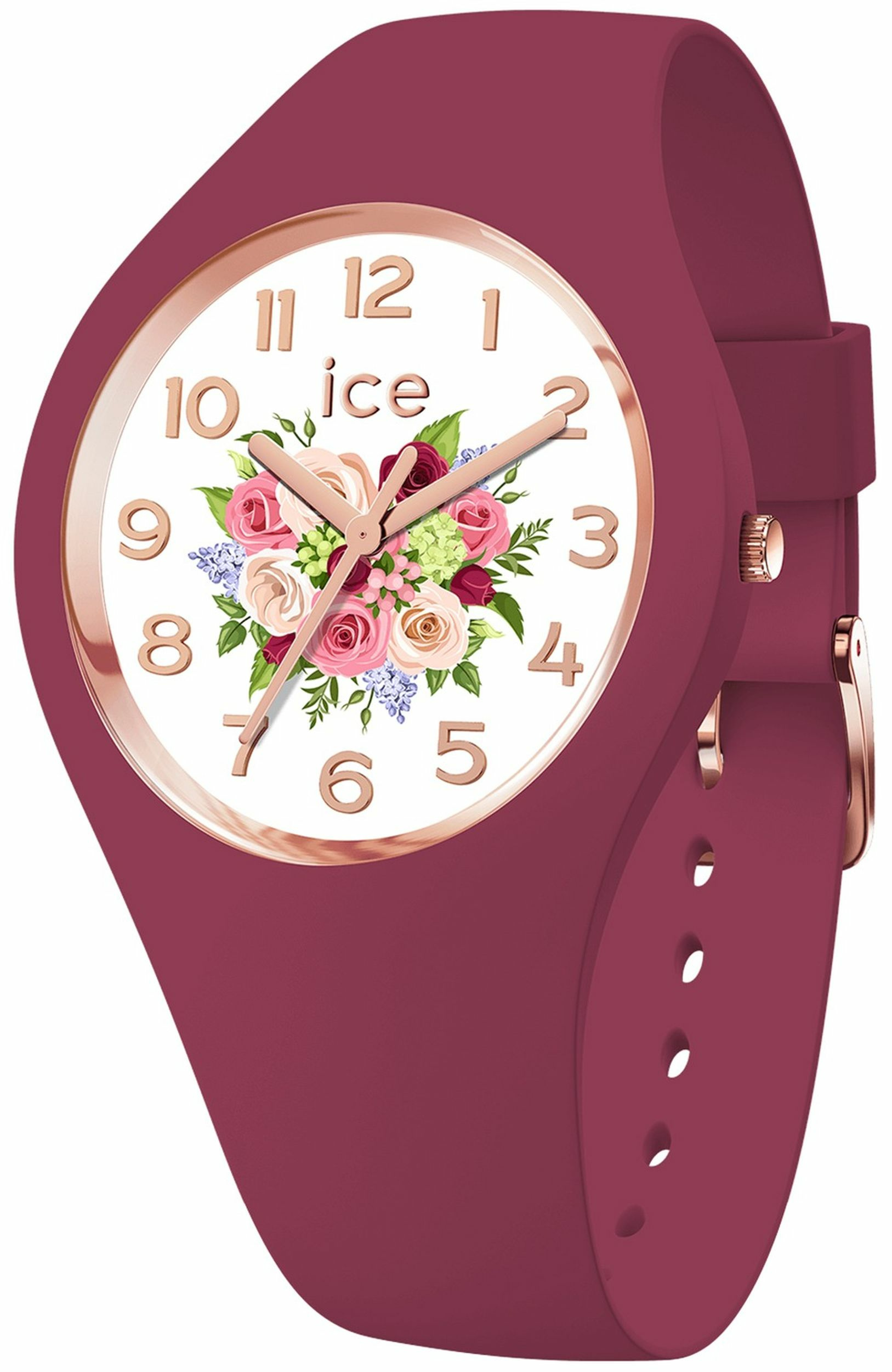 Ice-Watch Armbanduhr Damen ICE Flower Anemone bouquet Small bordeaux weiß 021736 – Bild 2