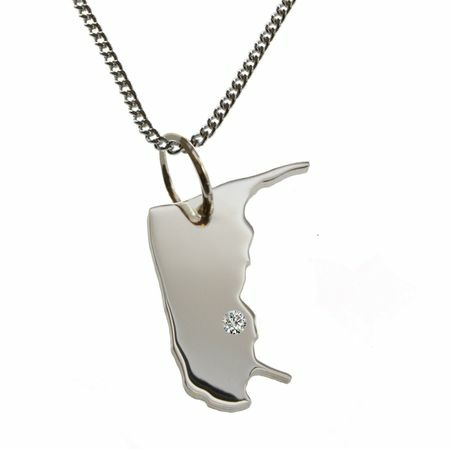 50cm Kette + Amrum mit Brillant in 925 Silber – Bild 2