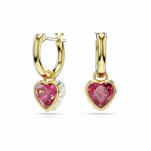 Swarovski Damen Creolen Stilla Herz Charm Hoop Gelbgold 5684760 Swarovski Damen Creolen Stilla Herz Charm Hoop Gelbgold 5684760