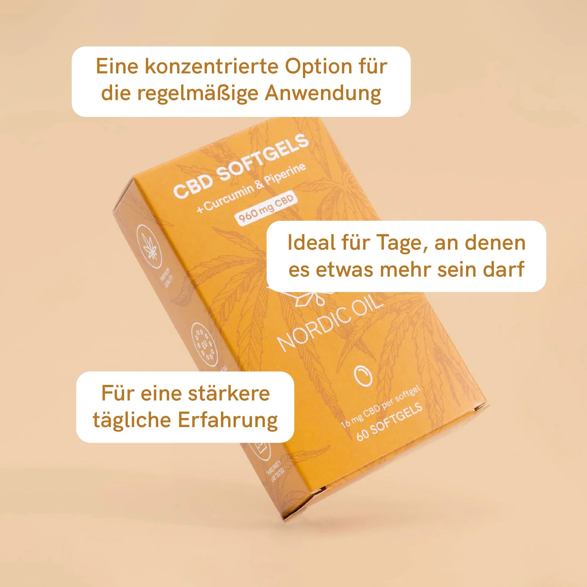 CBD Kapseln (960mg) mit Curcumin – Bild 2