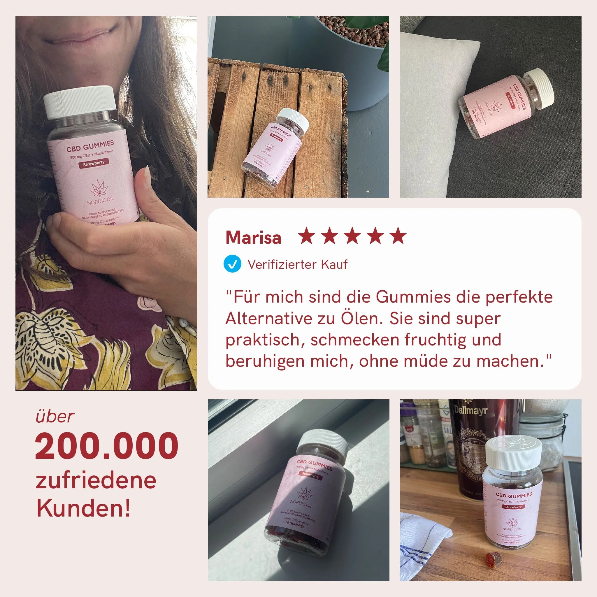 CBD Fruchtgummis (900mg) Erdbeere – Bild 4