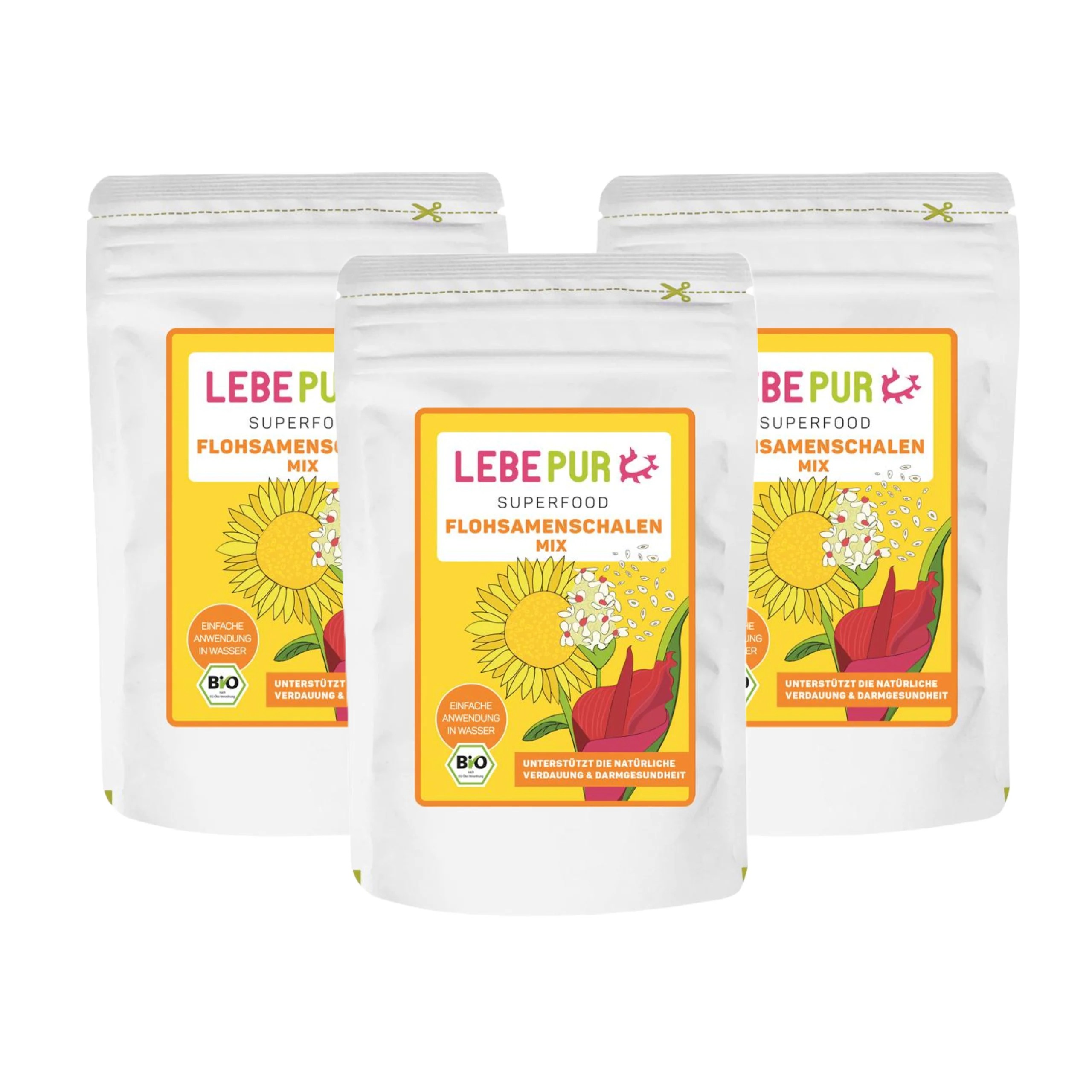 Flohsamenschalen Mix Dreierpackung BIO Flohsamenschalen Mix Dreierpackung BIO