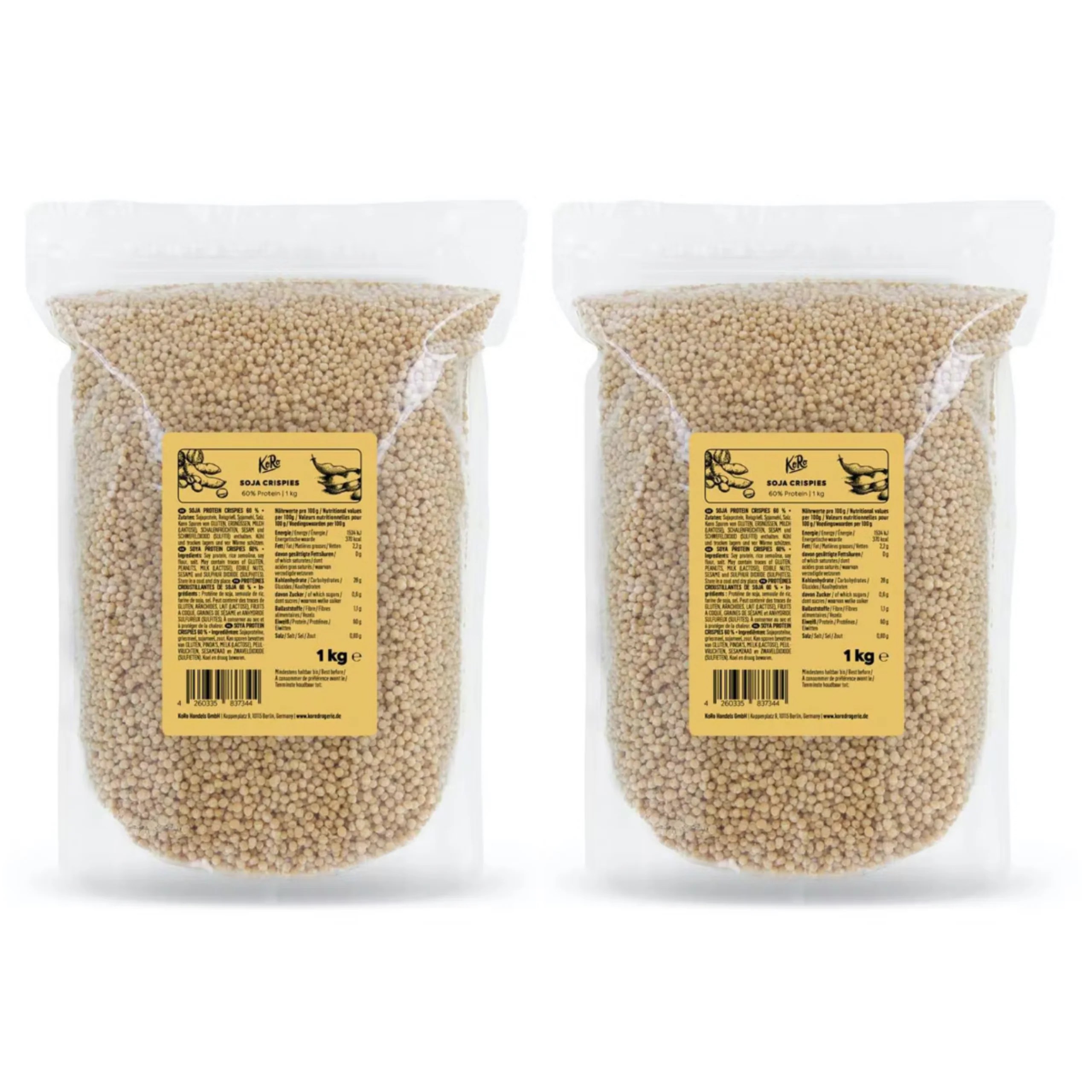 Doppelpackung Soja Protein Crispies Doppelpackung Soja Protein Crispies