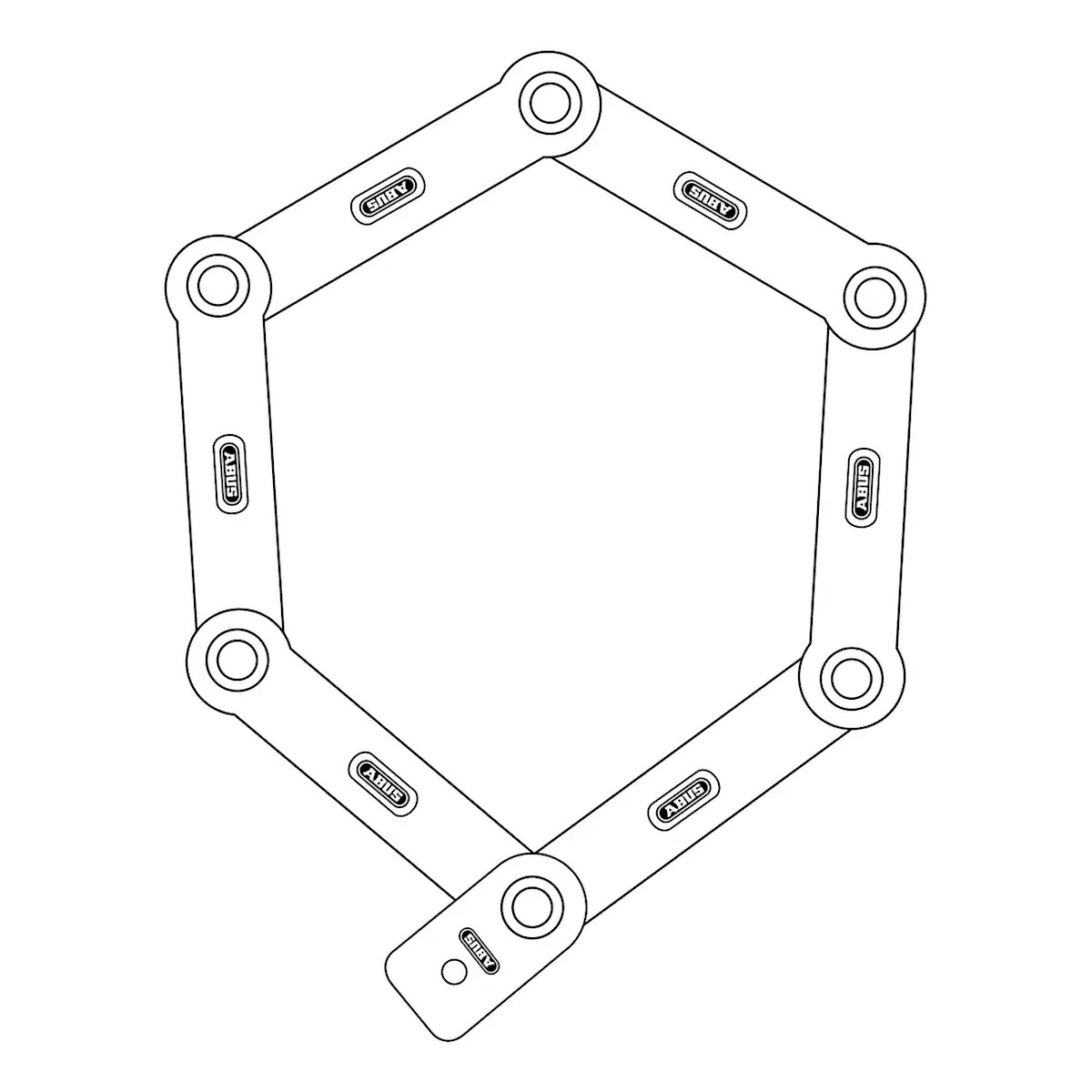 ABUS Bordo Granit™ 6500K/90 XPlus Faltschloss Twinset mit SH-Halterungen – Bild 5