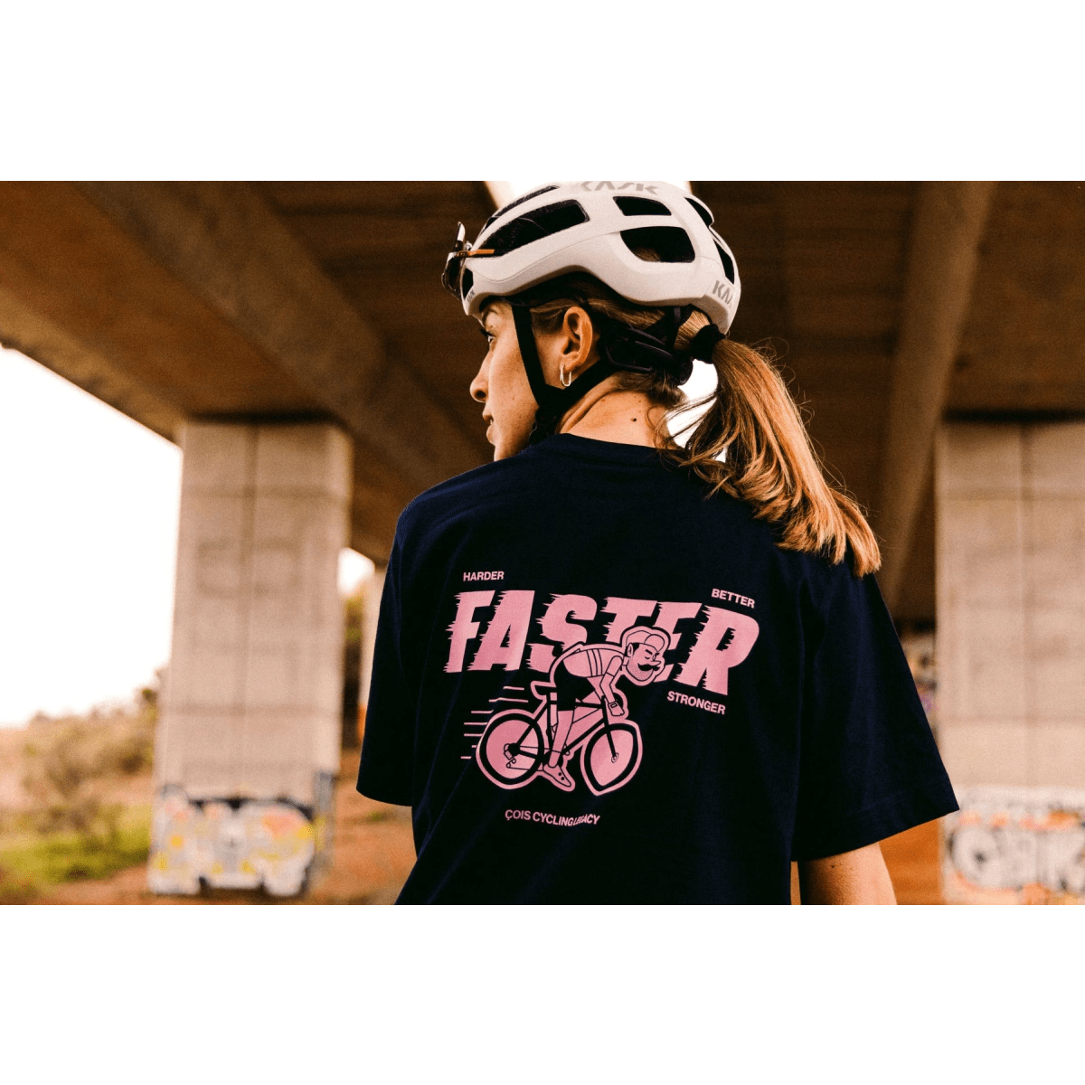 COIS Cycling HARDER BETTER FASTER STRONGER OVERSIZED UNISEX CYCLING T-Shirt – Bild 3