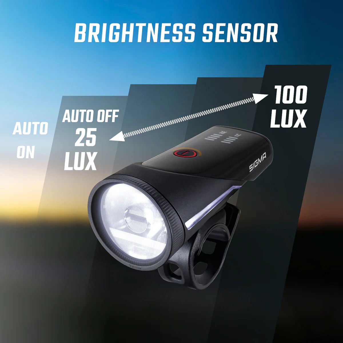 Sigma AURA 100 LINK LED-Frontleuchte / BLAZE LINK Rücklicht USB Akku-Beleuchtungsset mit Schraubhalterung – Bild 3